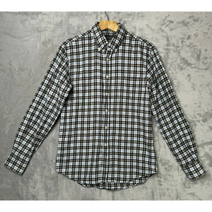Epaulet Los Angeles Shirt Mens Medium Black White Plaid Cotton Flannel Outdoor